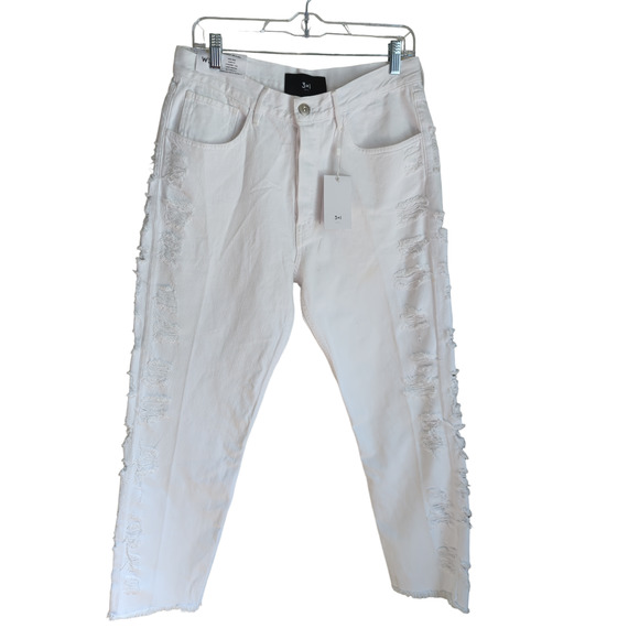 3x1 NYC Boyfriend Higher Ground Distressed Jean size 30 - Picture 2 of 8